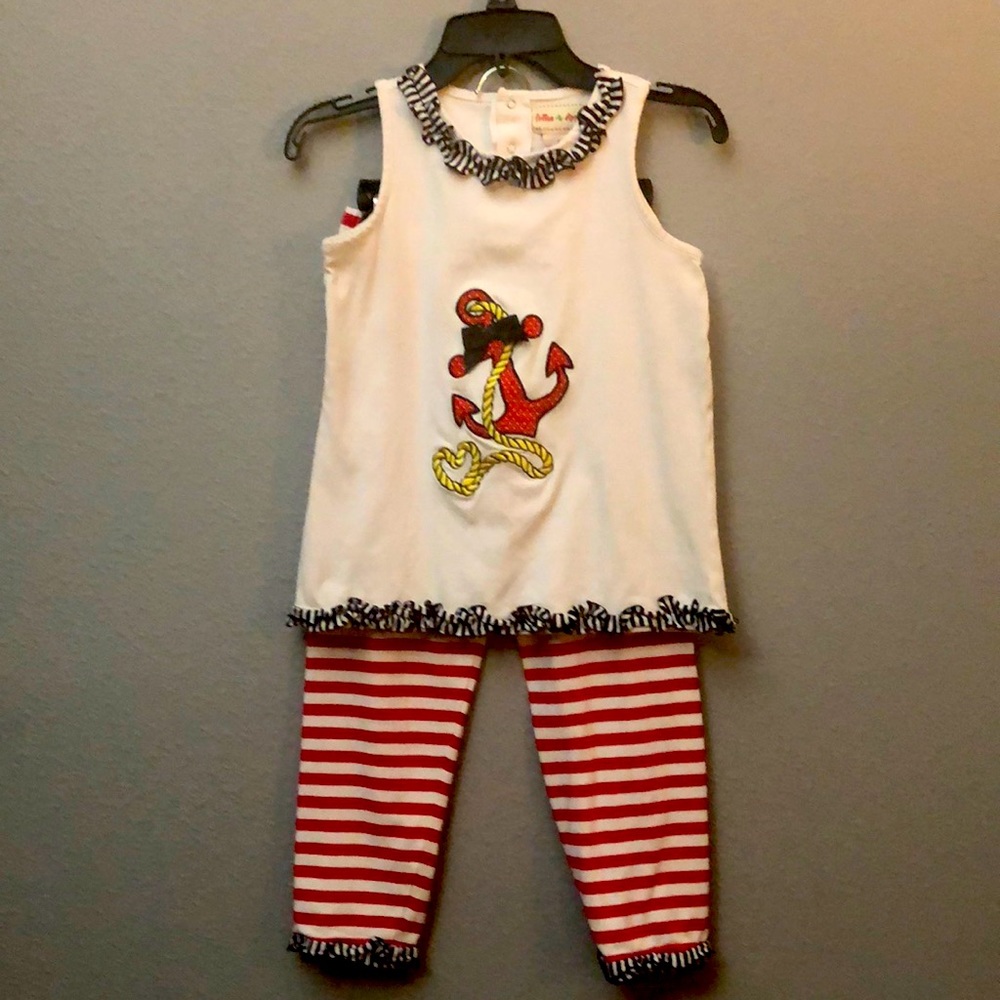 Cute nautical theme tank and pants with anchor